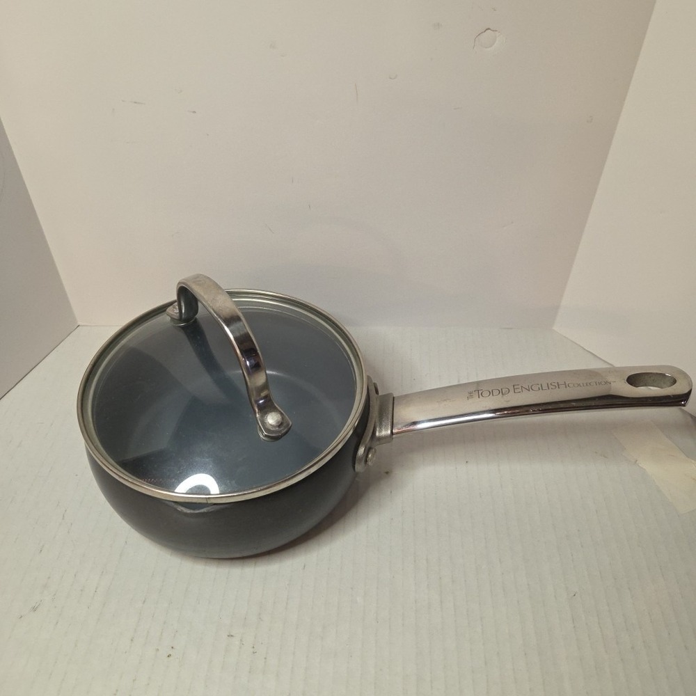 Todd English Pot 5.1/2" Sauce Pot Anodized Nonstick Stainless Handle‎ Grey Pot